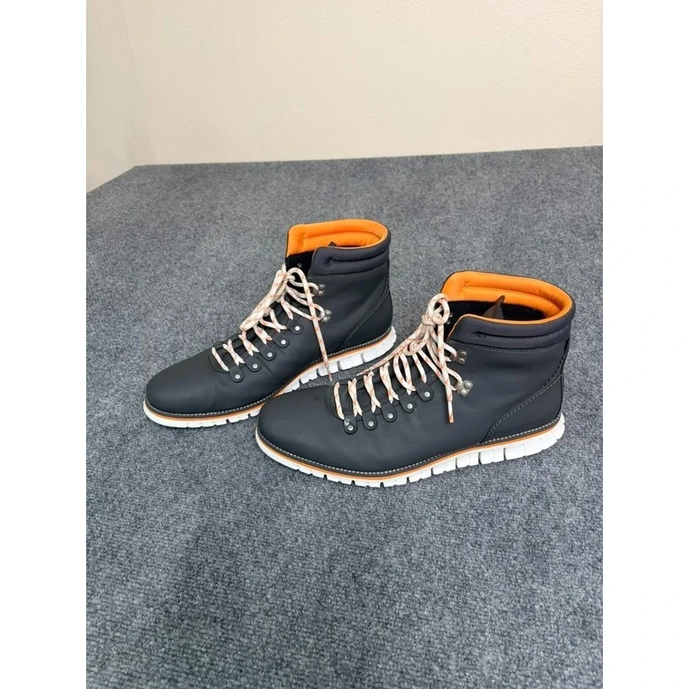 Cole Haan Zerogrand Hiker Boots Men's Black Orange Waterproof C31627 Size 13M